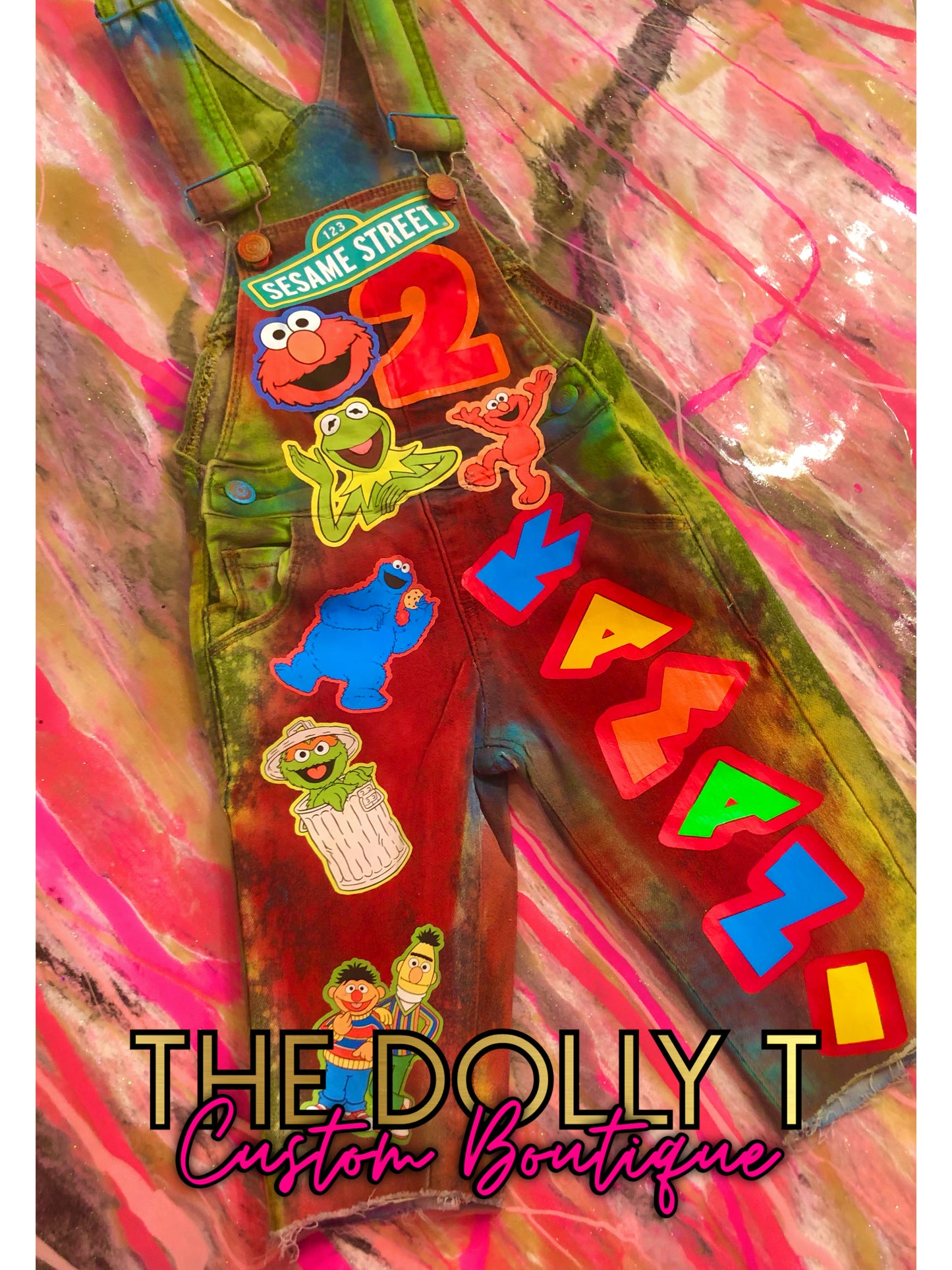 Custom Denim Overalls Set