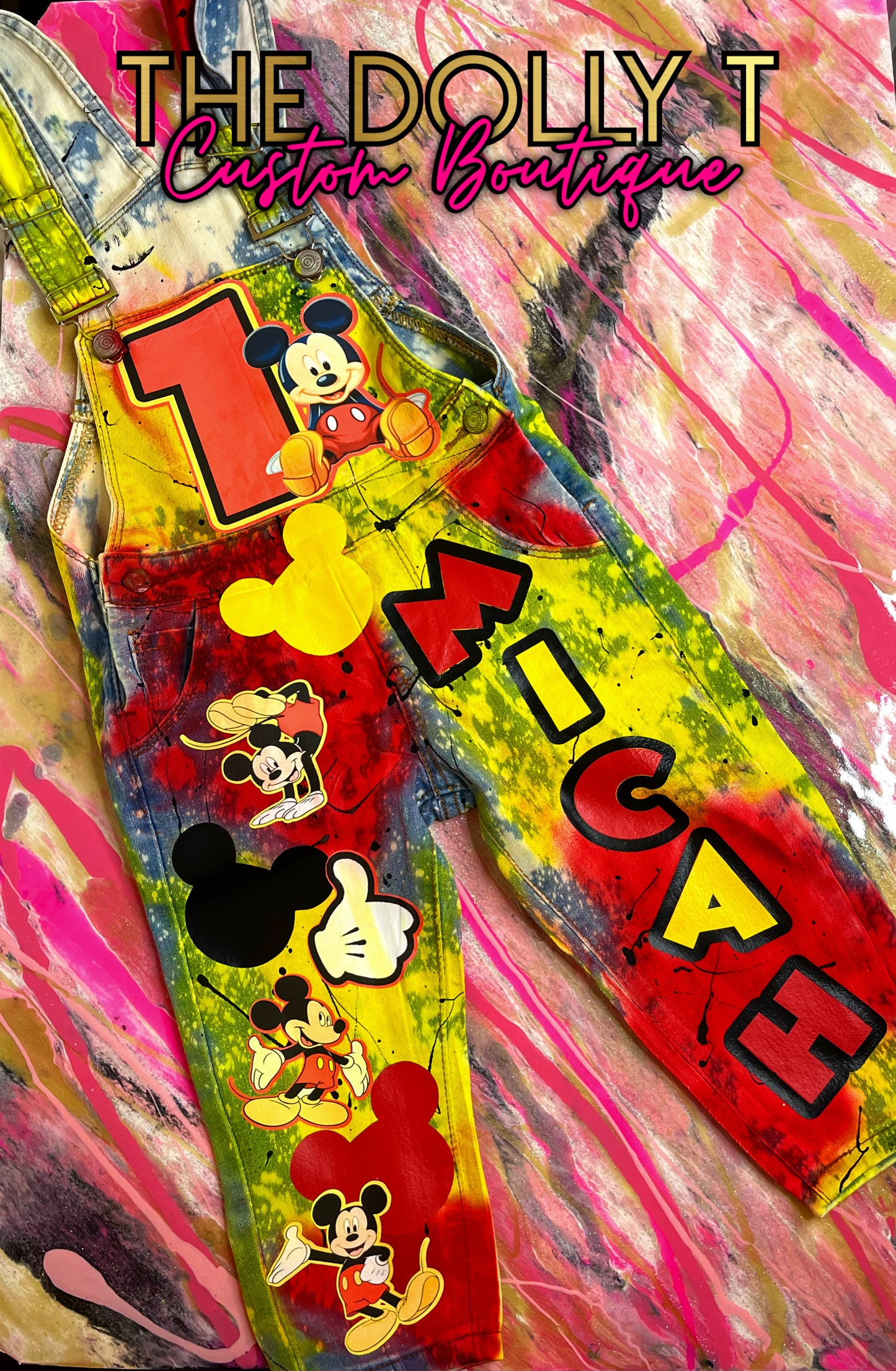 Custom Denim Overalls Set