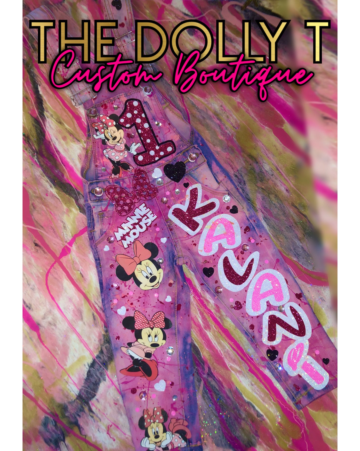 Custom Denim Overalls Set